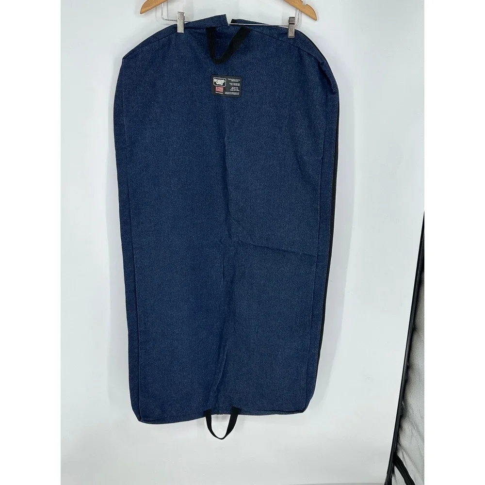 Savannah Luggage Works Denim Hanging Clothing Suit Bag Cover Made in USA V8